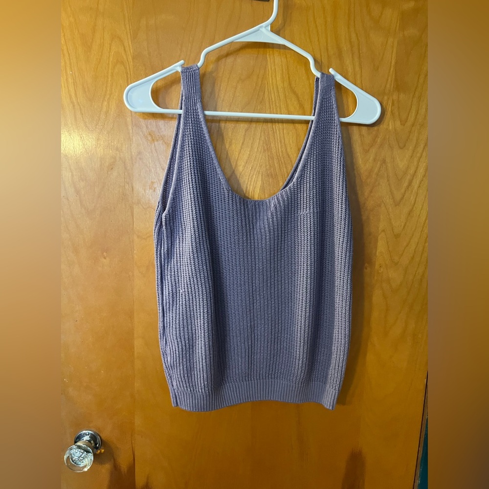 Gef France Lavender Knit Tank Top